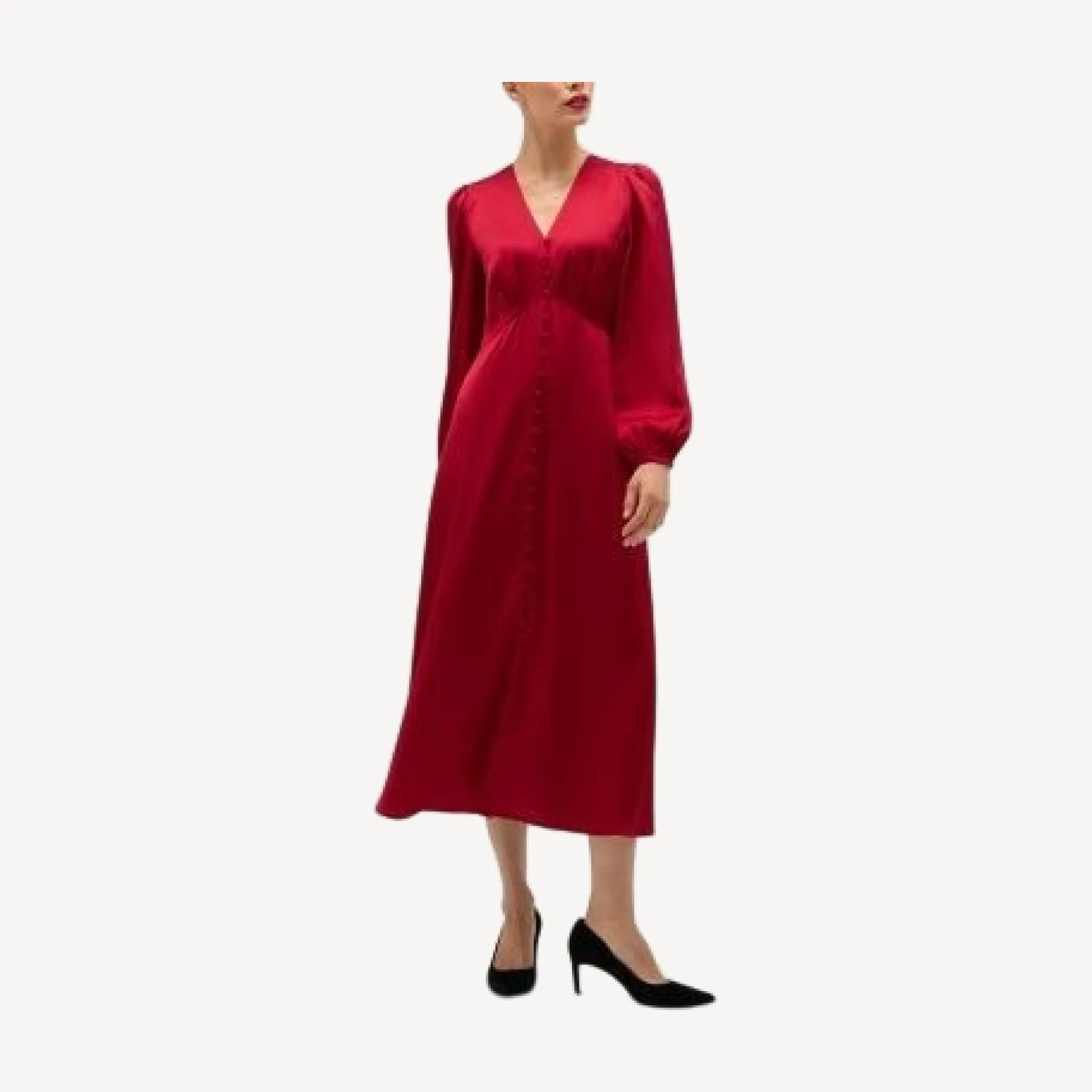 Hobbs London Petites Rosabella Satin Midi Dress