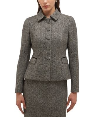 Hobbs London Daniella Wool Button Front Jacket