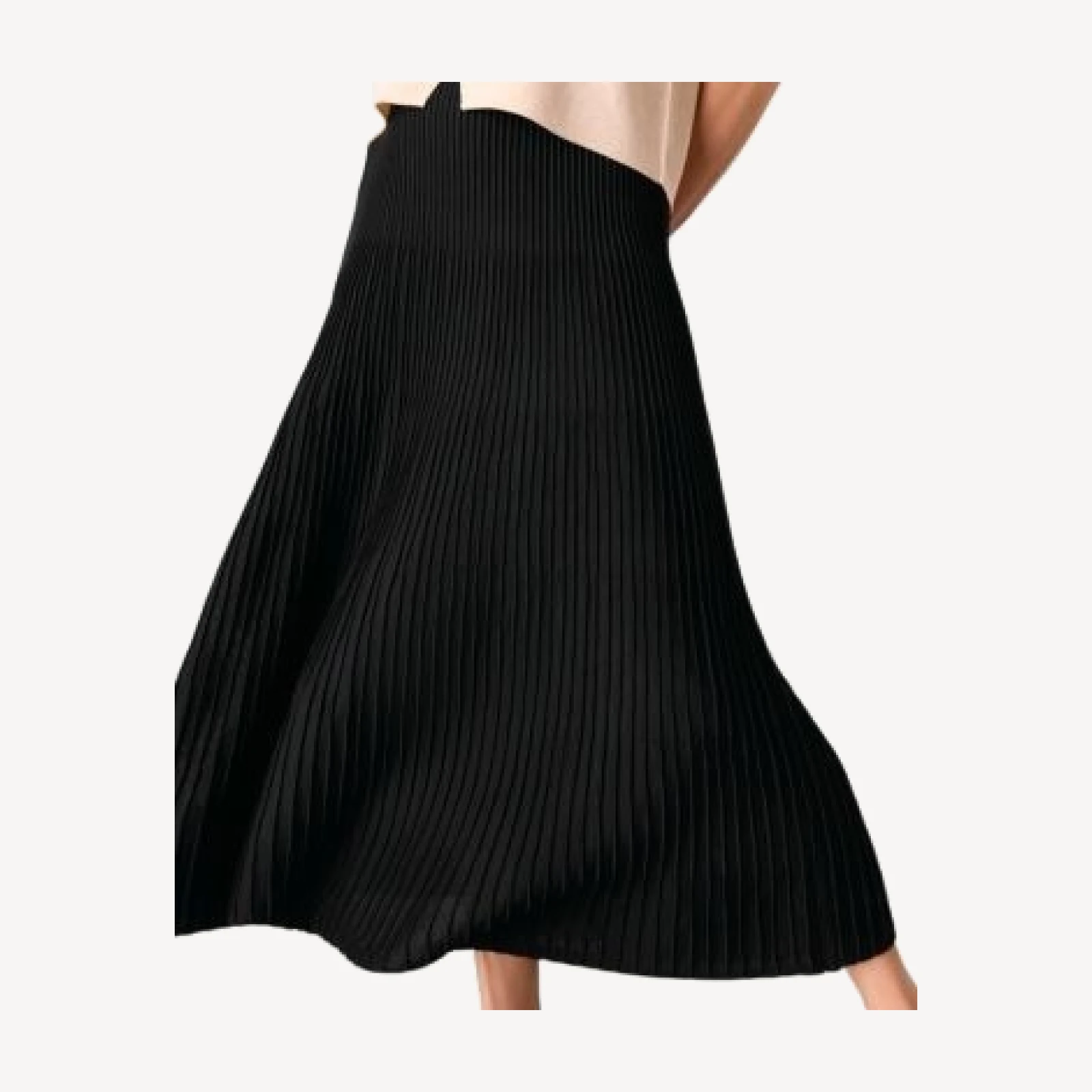 Whistles Pleated Knit Midi Skirt