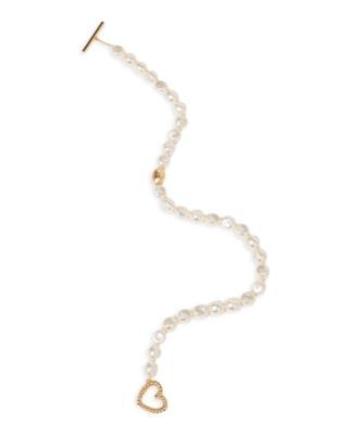 Maje Imitation Pearl Choker Necklace, 15.7