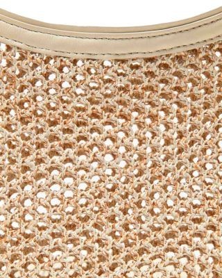 Maje Fringed Leather Mesh Hobo Bag