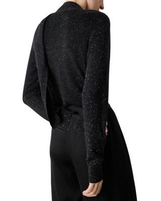 Whistles Annie Sparkle Tie Neck Top