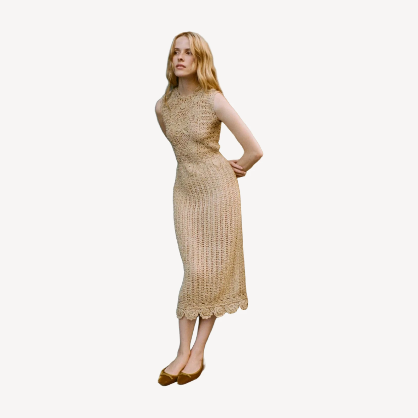 ESMINA DRESS -- METALLIC GOLD