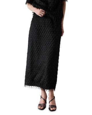 Whistles Tufted Column Midi Skirt