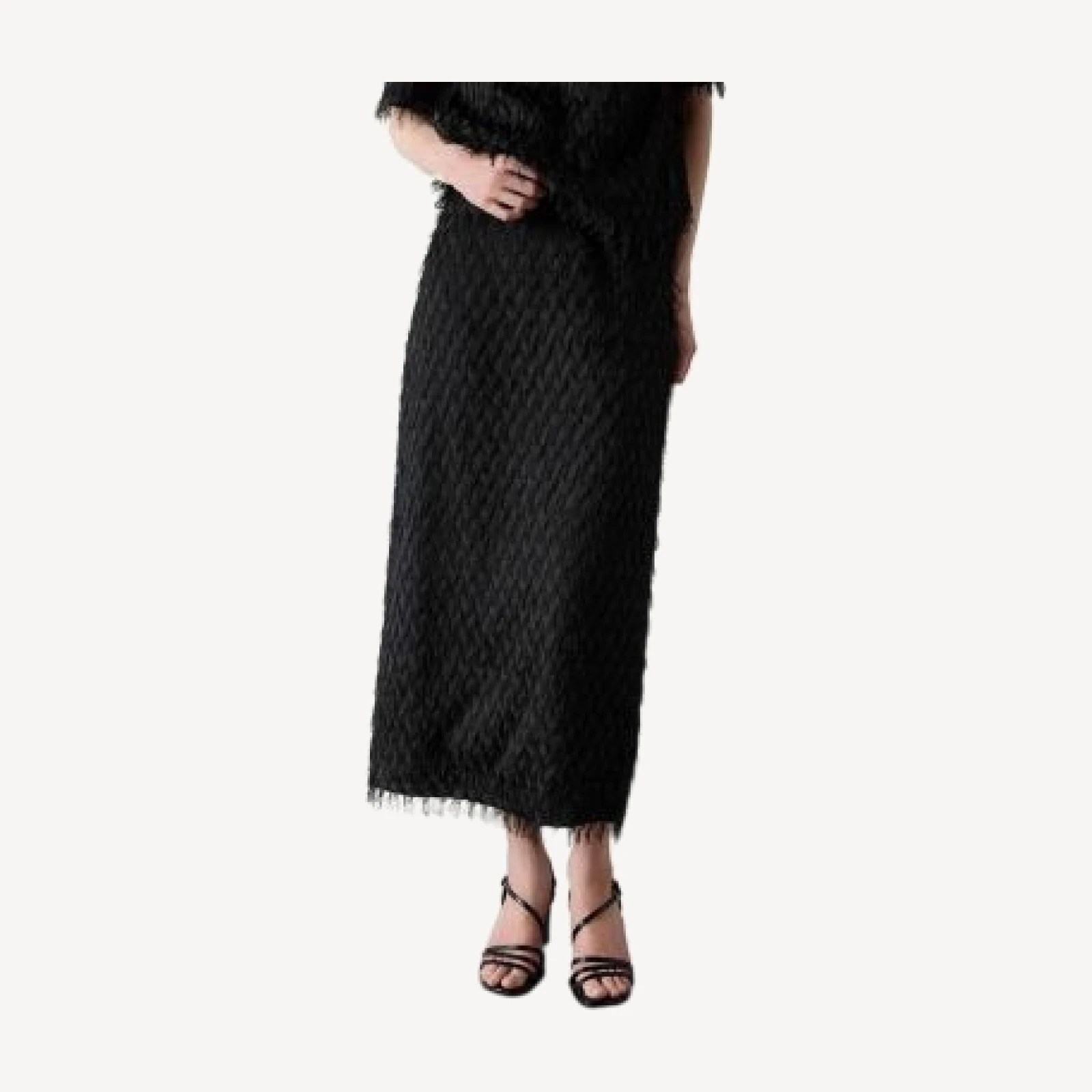 Whistles Tufted Column Midi Skirt
