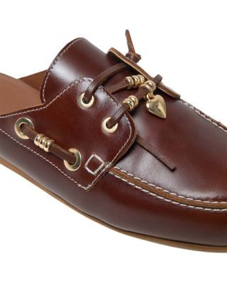 Maje Women's Leather Boat Mules