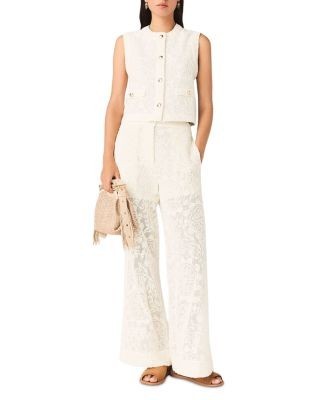 Maje Paros Guipure Lace Pants