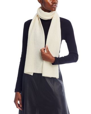 C by Bloomingdale's Cashmere Rib Knit Scarf - Exclusive