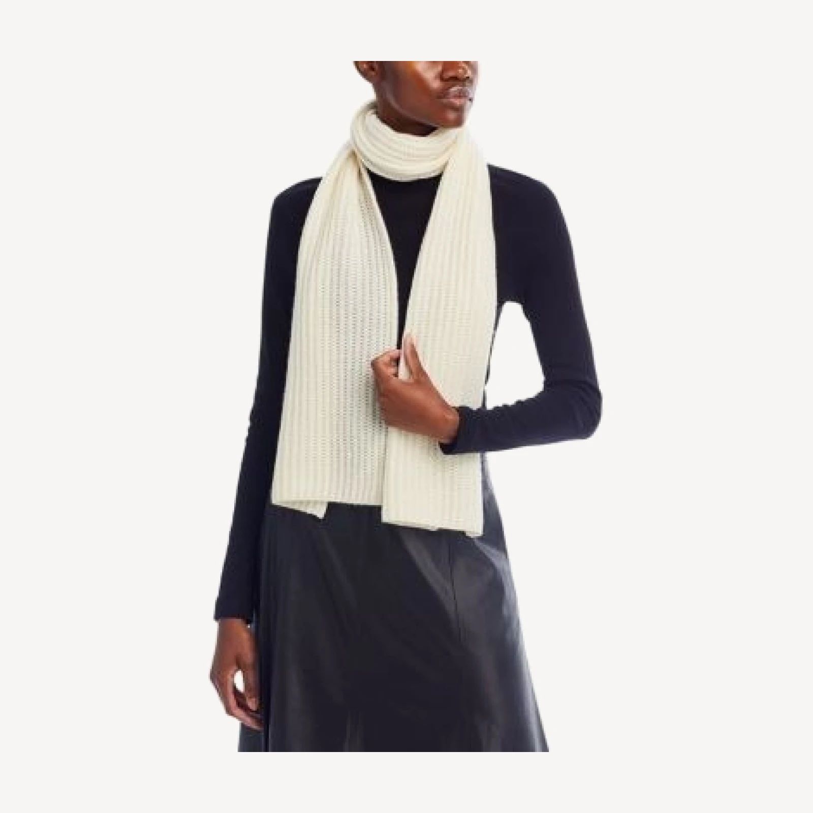 C by Bloomingdale's Cashmere Rib Knit Scarf - Exclusive