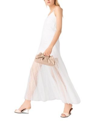 Maje Taffeta & Lace Dress