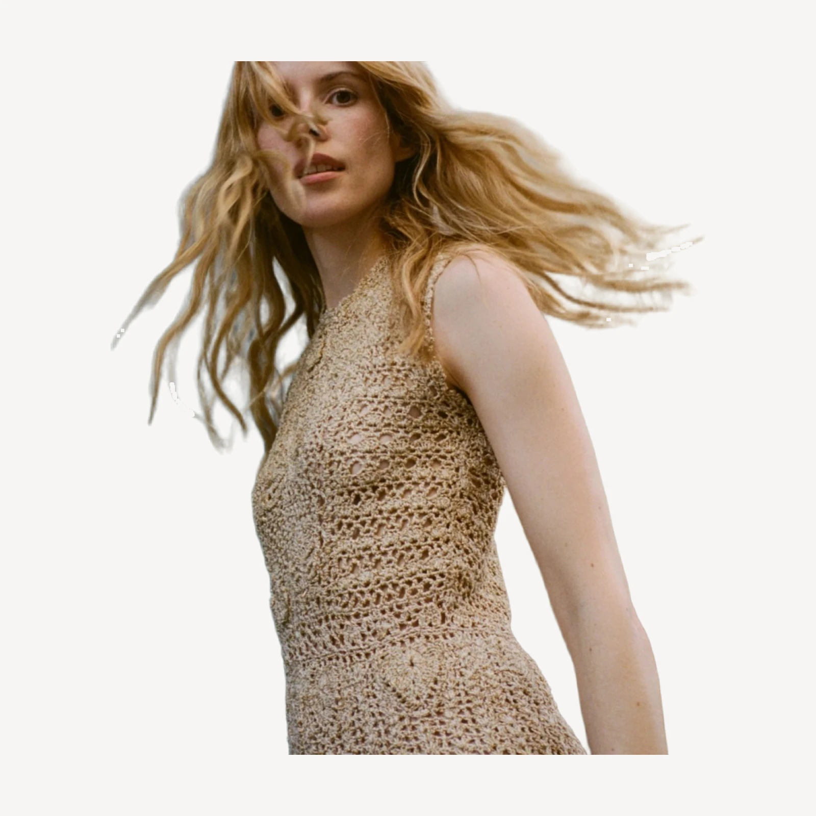 ESMINA DRESS -- METALLIC GOLD