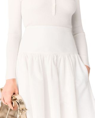 Maje Long Taffeta Skirt