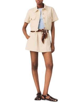 Maje Short Sleeve Cropped Jacket