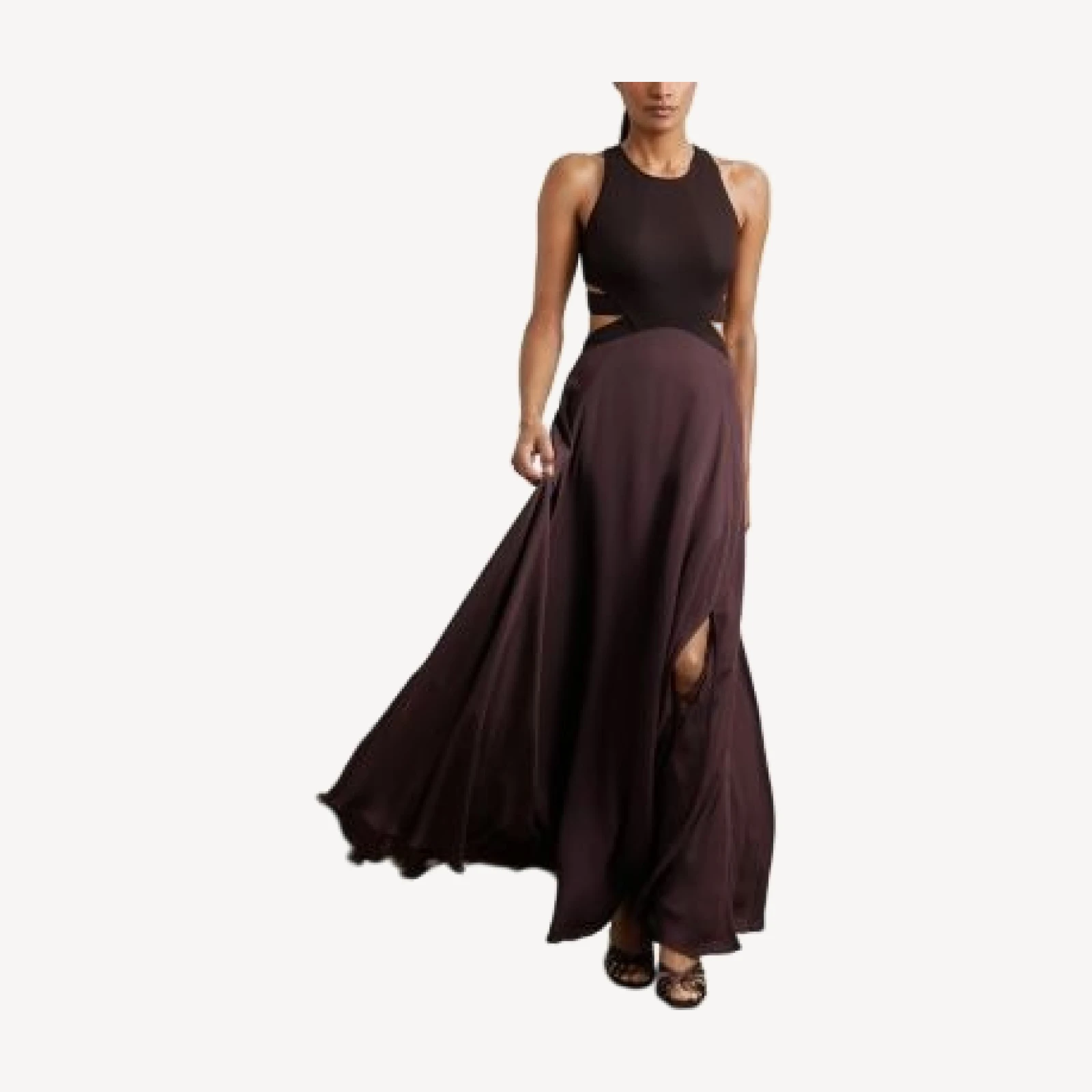 Reiss Cutout Sleeveless Maxi Dress