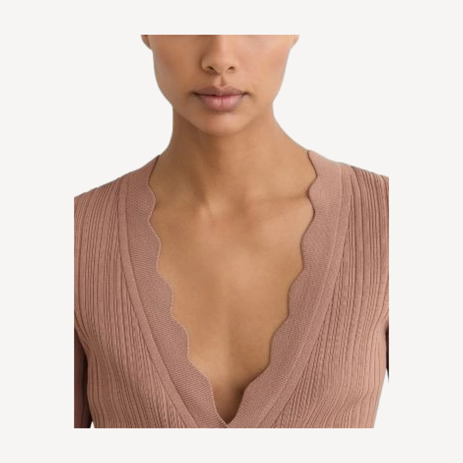 Reiss Vinny Scallop Detail Cardigan