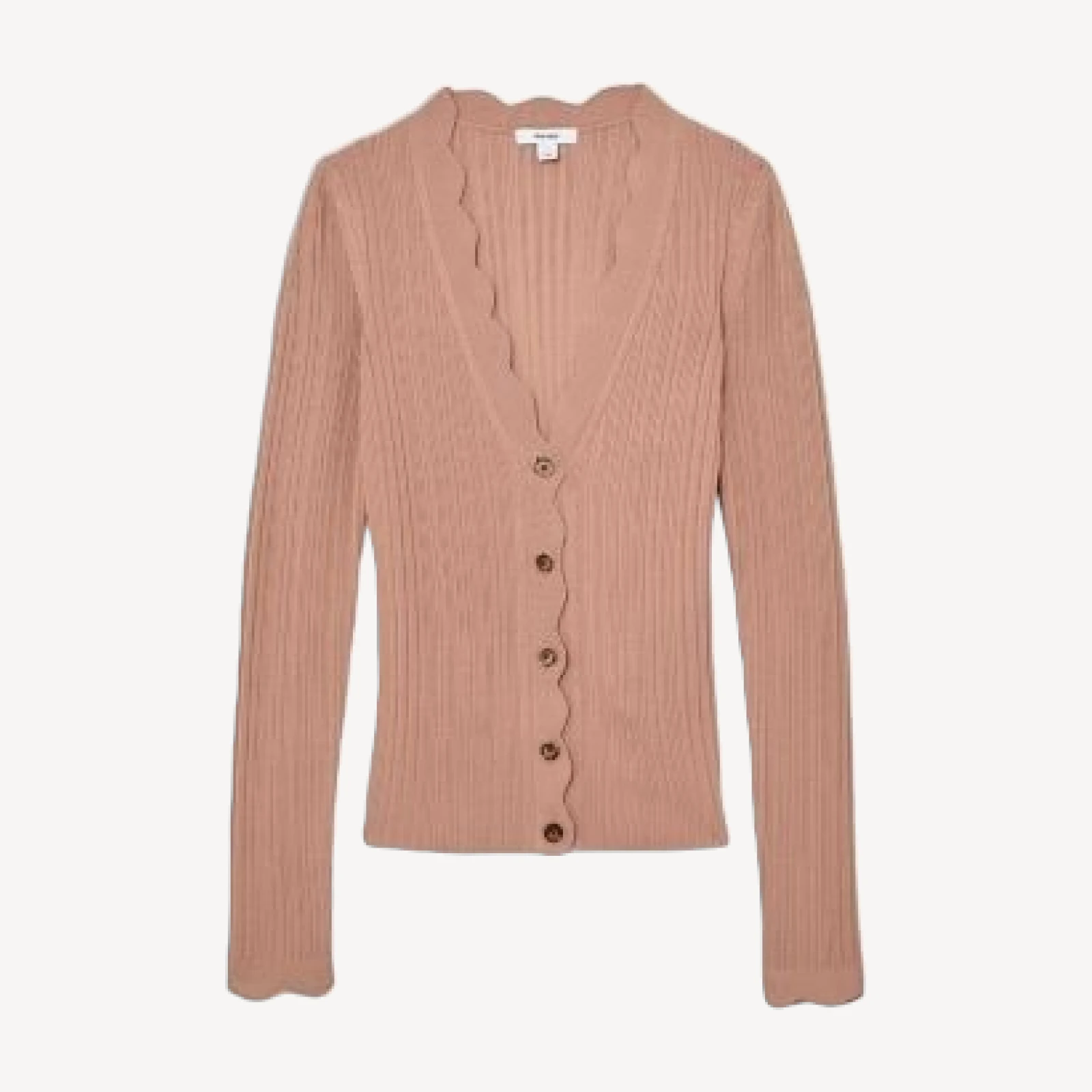Reiss Vinny Scallop Detail Cardigan