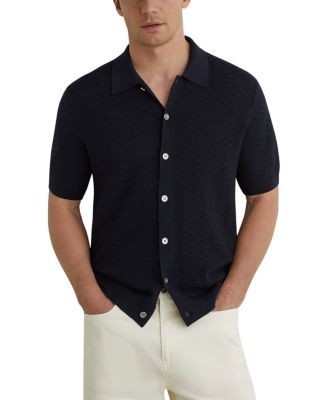 Reiss Phoenix Slim Fit Navy Shirt