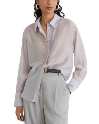 Reiss Sheer Striped Shirt
