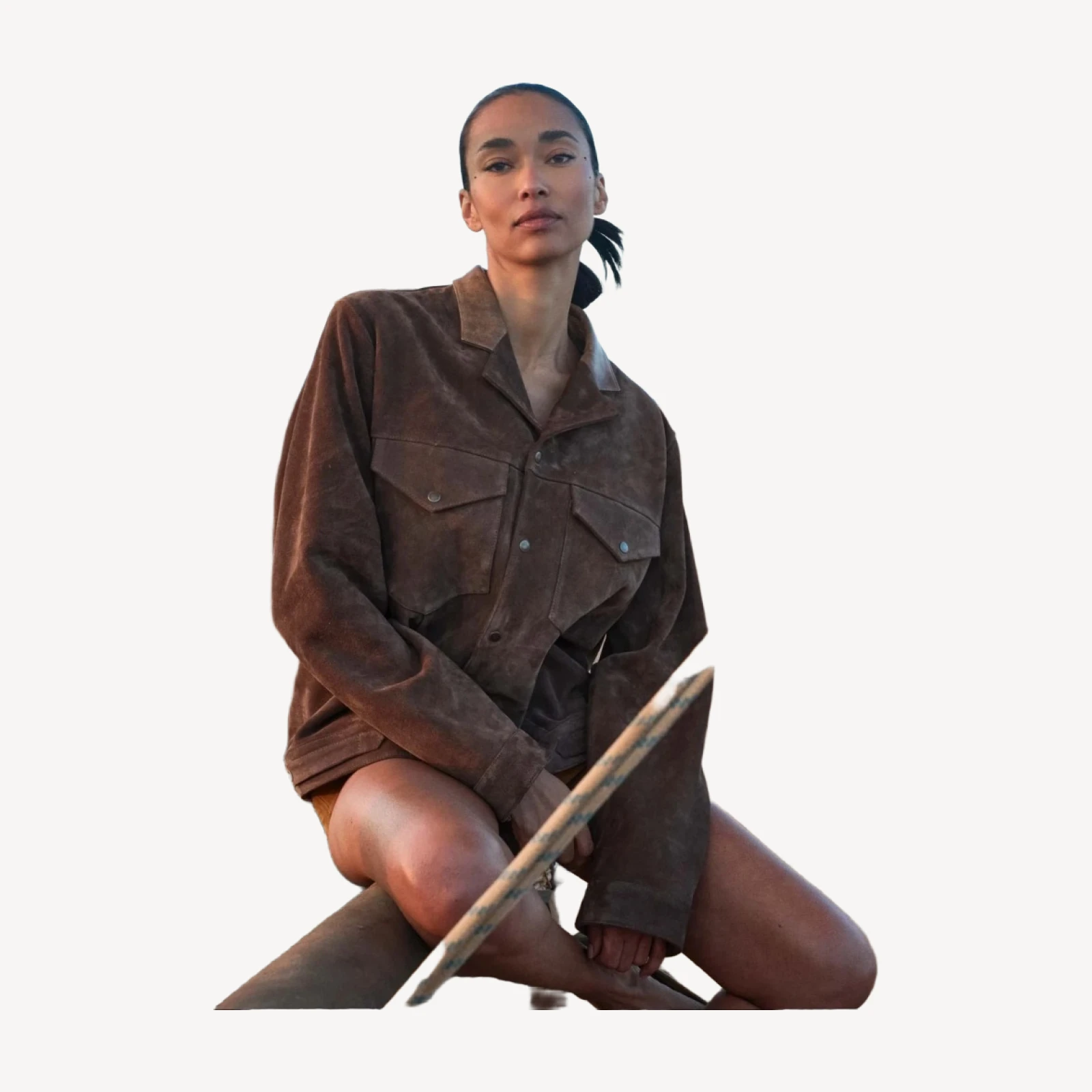 CARSON SUEDE JACKET -- SABLE
