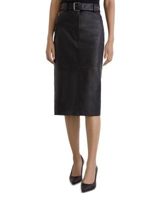Reiss Neriah Leather Pencil Skirt