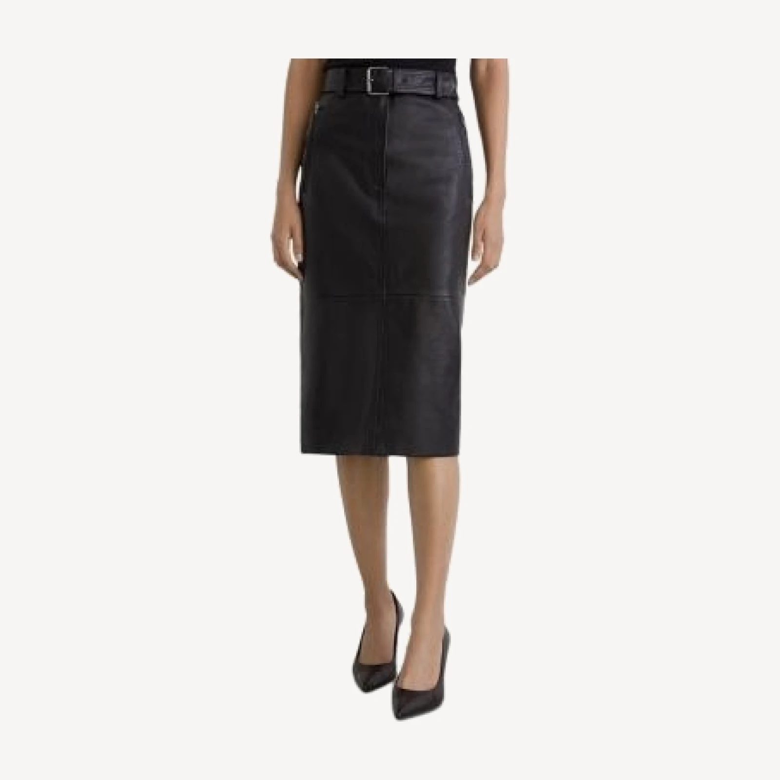 Reiss Neriah Leather Pencil Skirt