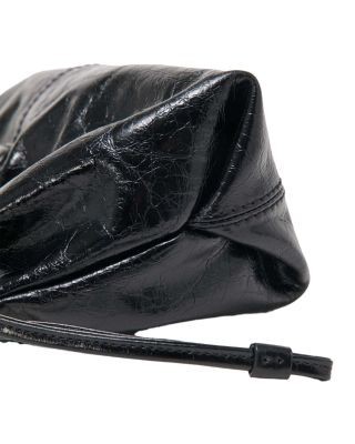 Maje Milpli Gazette Crackled Leather Shoulder Bag