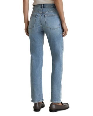 Reiss Mid Rise Slim Leg Jeans in Light Blue