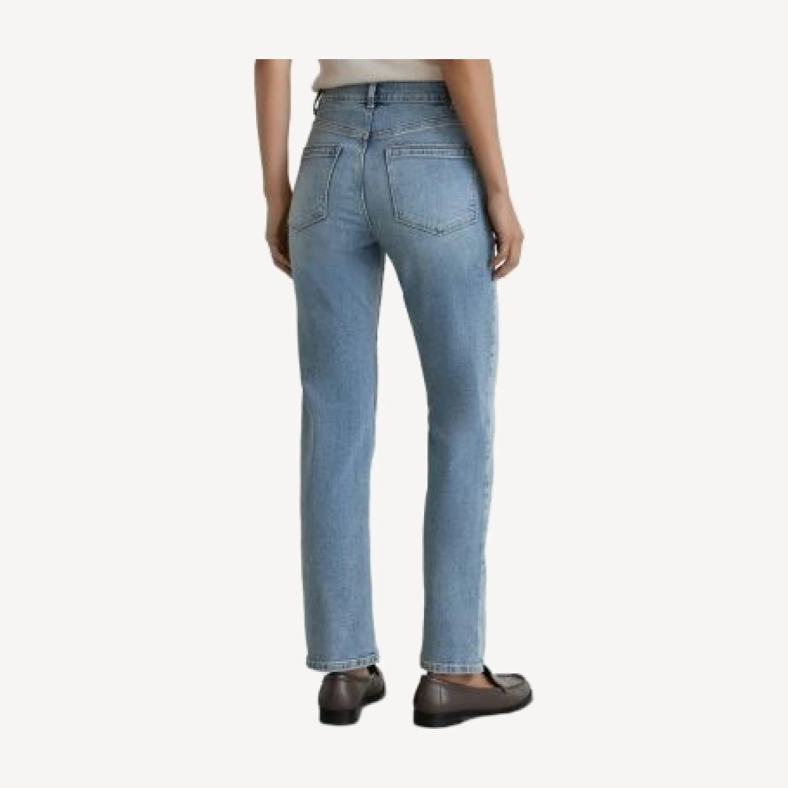 Reiss Mid Rise Slim Leg Jeans in Light Blue