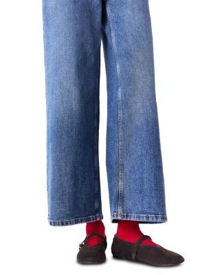 Maje Women's Suede Mary Jane Flats