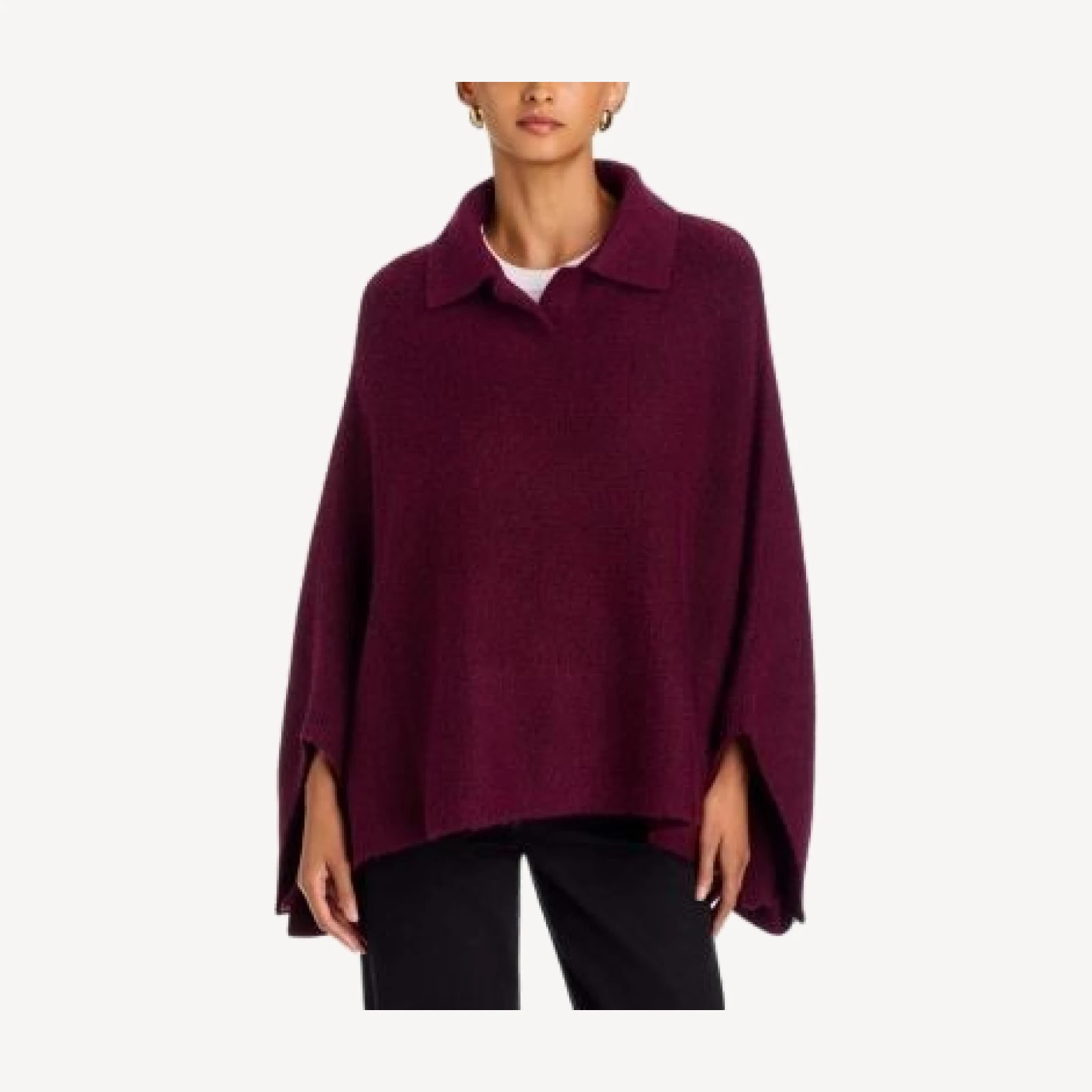 Aqua Crop Collar Cozy Poncho - Exclusive
