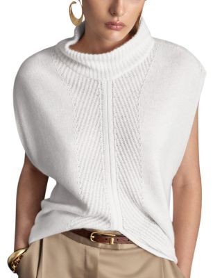 Reiss Cashmere Split Front Sweater