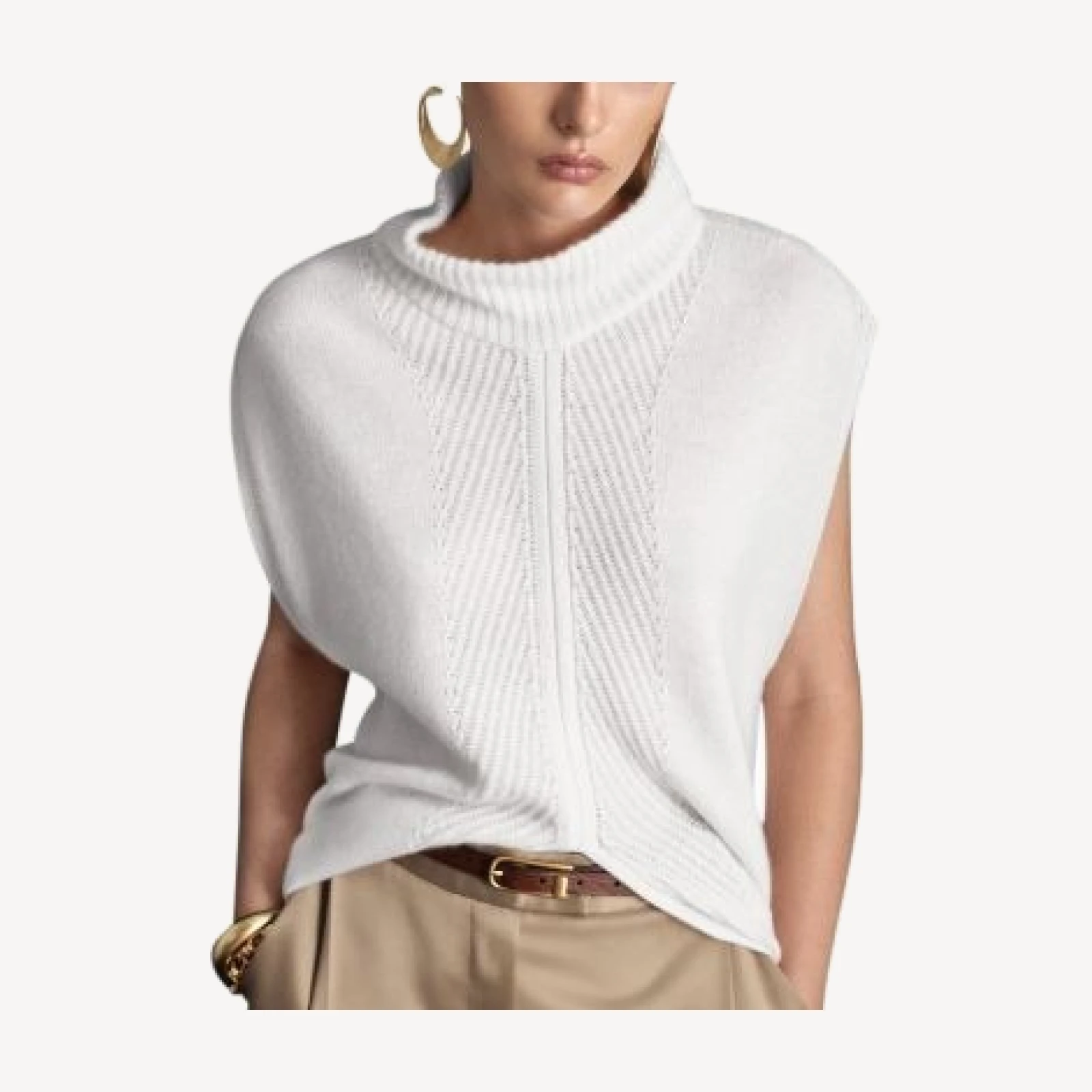 Reiss Cashmere Split Front Sweater