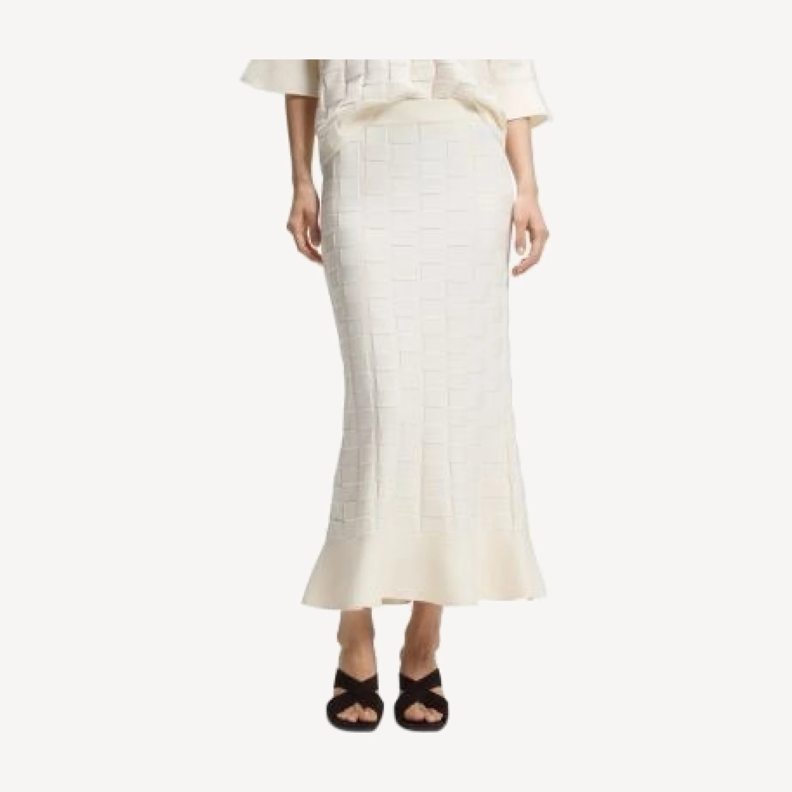 Hugo Boss Foppy Check Texture Maxi Skirt - Exclusive