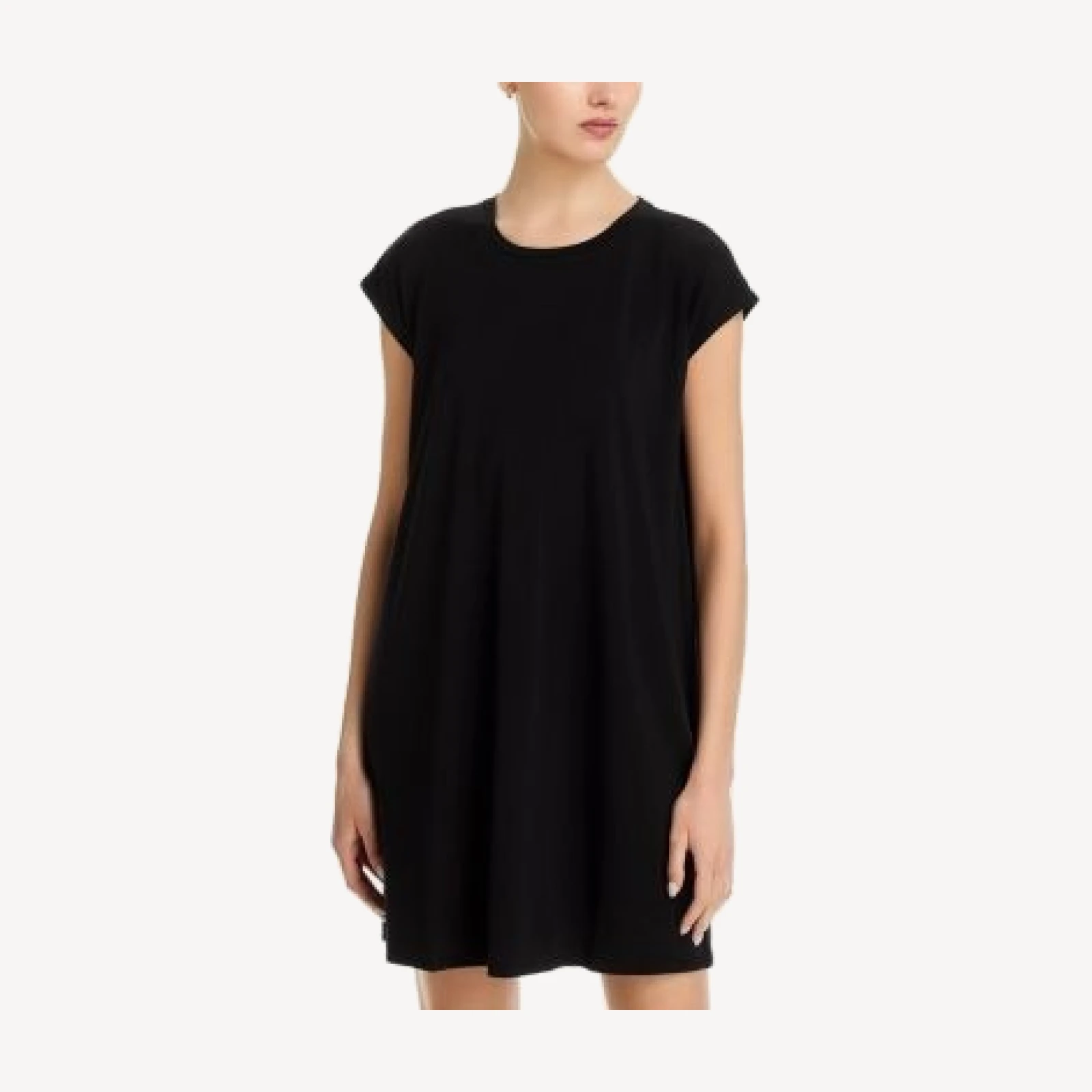 Eileen Fisher Crinkled Jersey Crewneck Elbow Sleeve Top