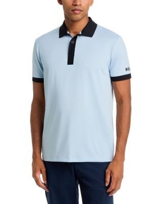 Boss Knit Contrast Collar Golf Logo Polo Shirt