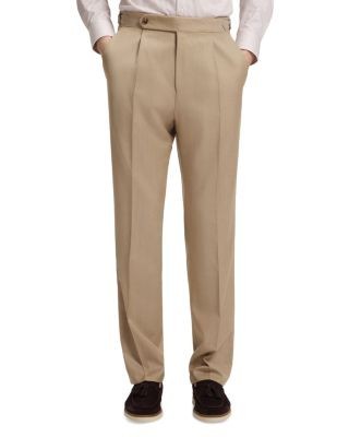 Boss H-Perino Wool Tapered Fit Pleat Pants