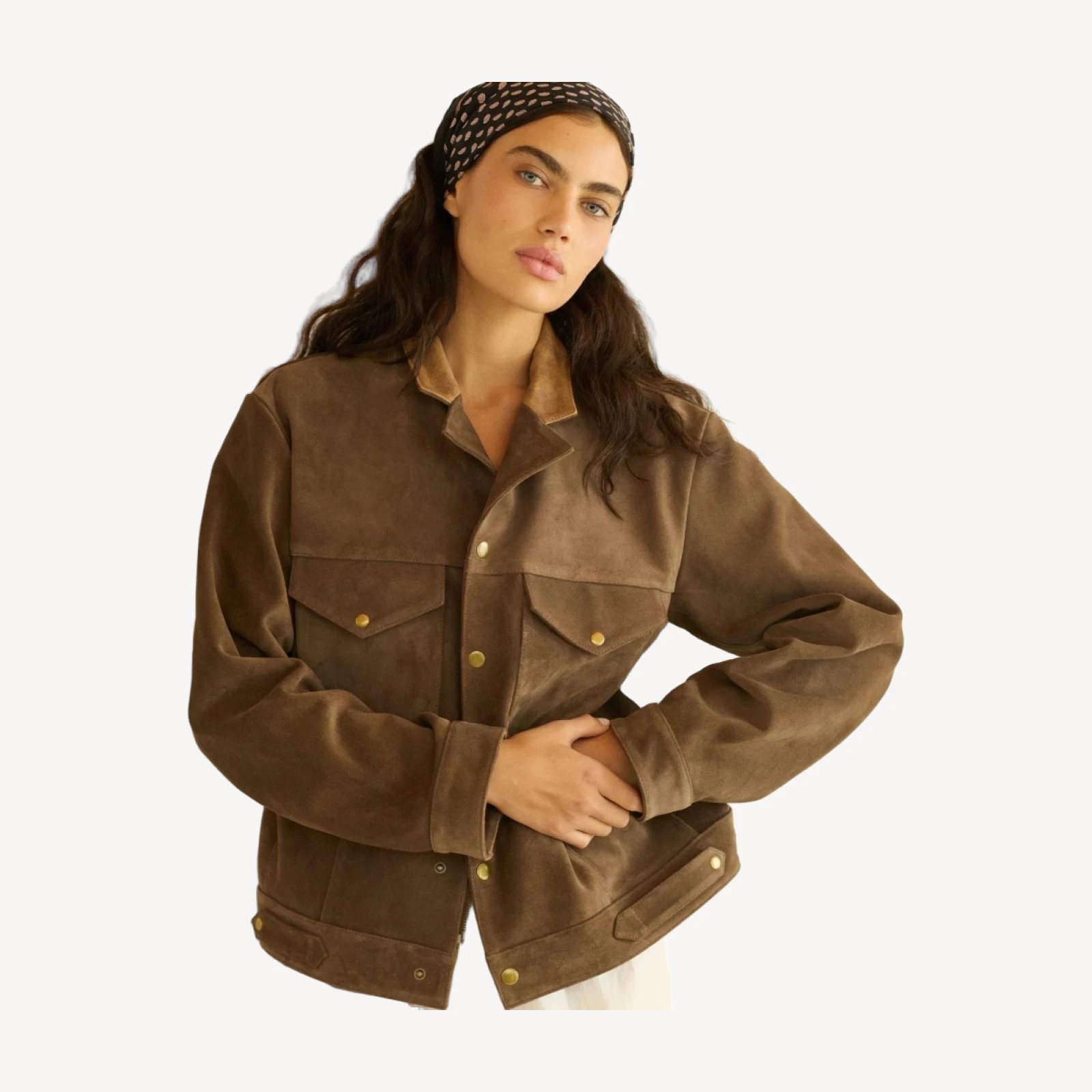 CARSON SUEDE JACKET -- SABLE