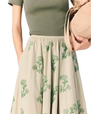 Maje Embroidered Technical Skirt, photo 3