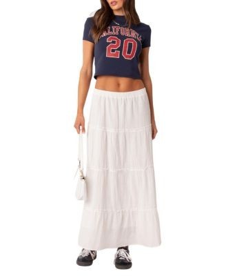 Edikted Charlotte Tiered Maxi Skirt