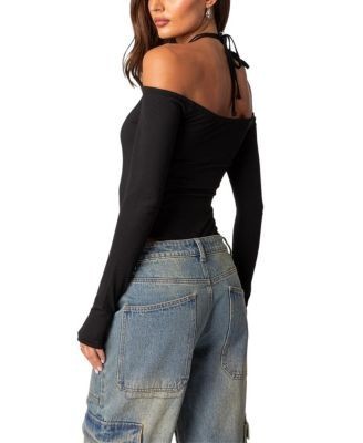 Edikted Model Off Duty Ribbed Bodysuit