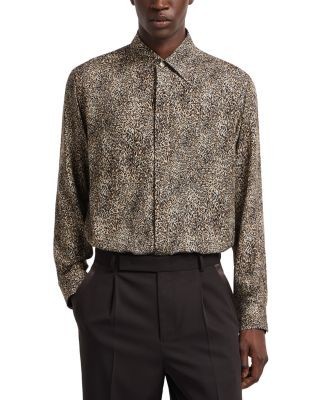 Emporio Armani Regular Fit Animal Print Shirt