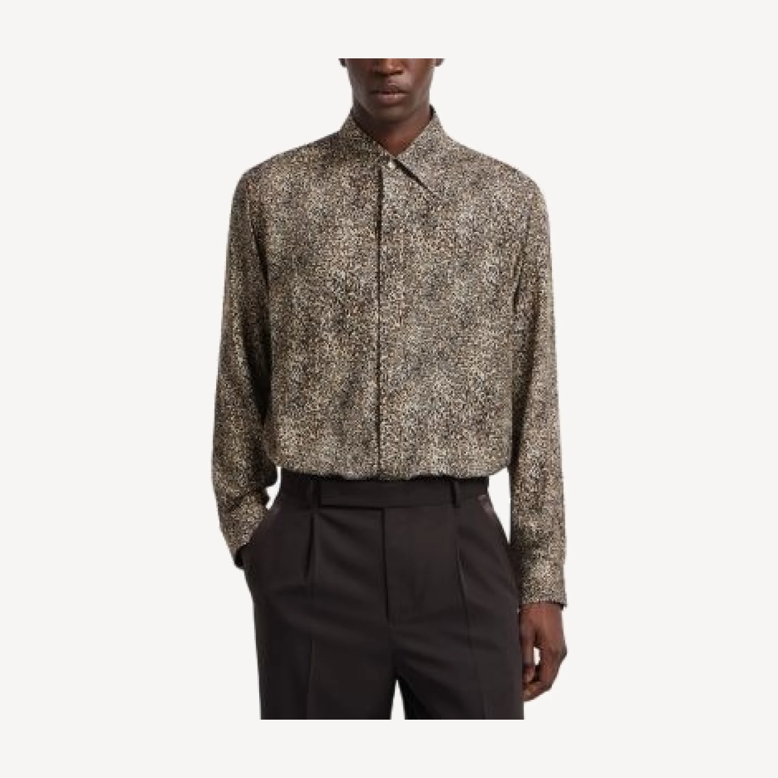 Emporio Armani Regular Fit Animal Print Shirt