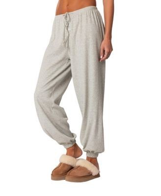 Edikted Rosanna Waffle Pajama Sweatpants
