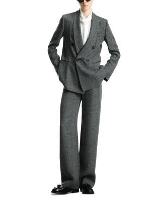 Emporio Armani Wide Leg Melange Pants