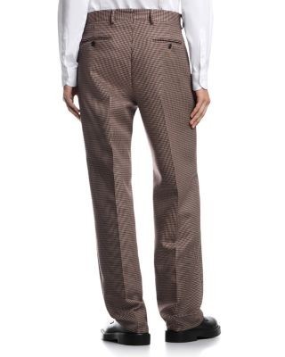 Emporio Armani Wool Houndstooth Check Tweed Trousers