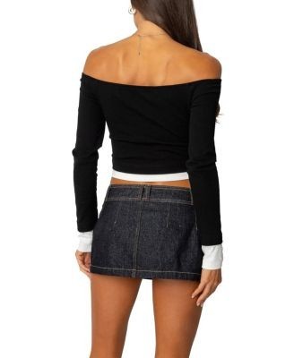 Edikted Jovi Layered Off Shoulder Top