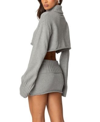 Edikted Gino Cropped Turtle Neck Sweater