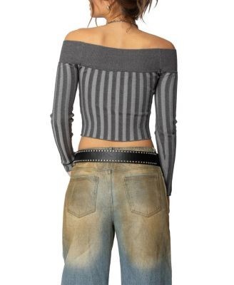 Edikted Daren Off Shoulder Knit Top