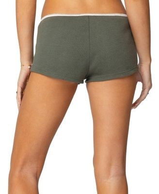 Edikted Georgina Low Rise Waffle Shorts