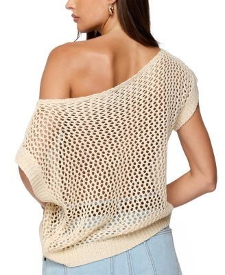 Edikted Trix Off Shoulder Open Knit Top